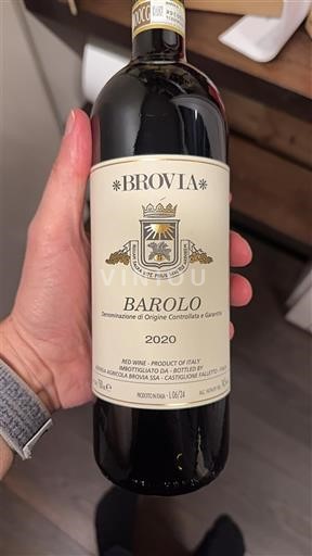 Vin Rouge sec Brovia 2020 Italie Piémont Barolo DOC