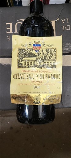 Burdeos Graves Château Ferrande 2001