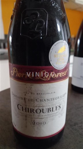 Beaujolais Chiroubles Domaine Chantegrillon 2010