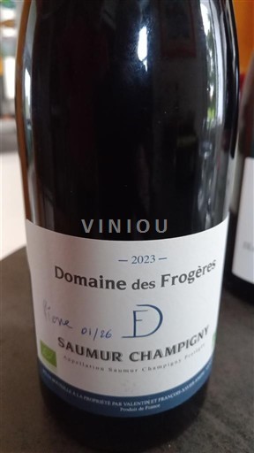 Loiren laakso Saumur-champigny Domaine S Frogères 2023