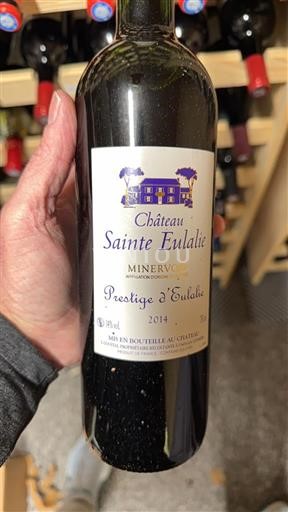 Languedoc Minervois Château Sainte Eulalie Prestige d'Eulalie 2014