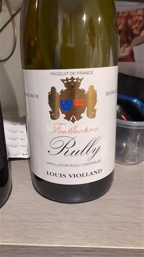 Vini Blanc sec Feuillantines Louis Violland 2018 Francia Borgogna Rully AOC
