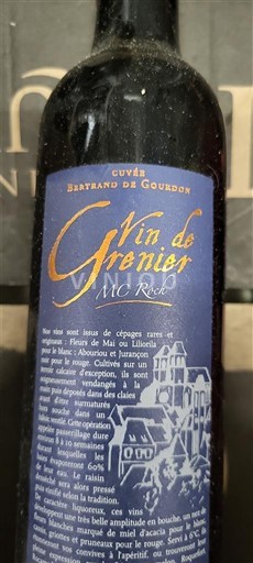 Sud-Ovest Non specificato Bertrand de Gourdon Vin de Grenier MC Rock 2016