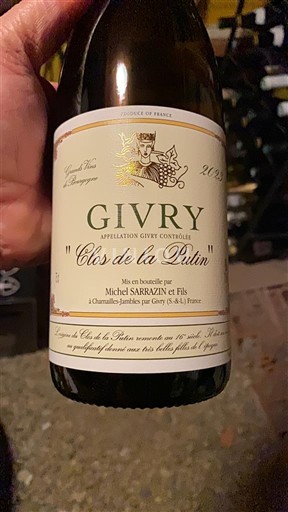 Бургундія Гіврі Premier Cru Michel Sarrazin et Fils Clos de la Putin 2023