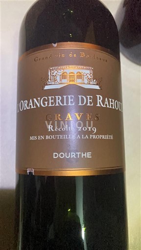 Bordeaux Graves L'Orangerie de Rahoul Dourthe 2019