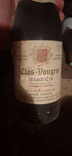 Borgonha Clos-de-Vougeot Grand Cru Gérard Raphet 2015