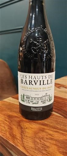 Vale do Ródano Châteauneuf-du-Pape Brotte Les hauts de Barville 2022