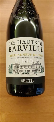 Lugina e Ronës Châteauneuf-du-Pape Brotte Les hauts de Barville 2022