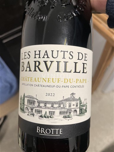 Rhônevallei Châteauneuf-du-Pape Brotte Les hauts de Barville 2022