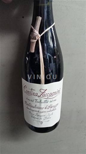 Abruzos Montepulciano d'Abruzzo Cantina Zaccagnini dal Tralcetto Não Sazonado