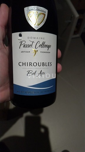 Beaujolais Chiroubles Domaine Passot Collonge Bel Air 2022