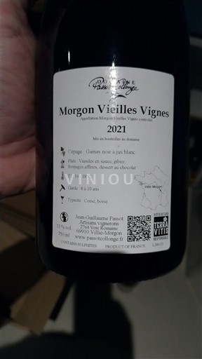Beaujolais Morgon Domaine Passot Collonge Morgon Vieilles Vignes 2021