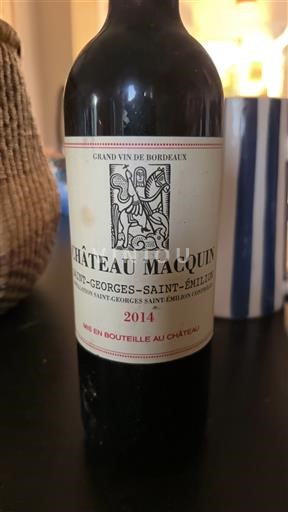 Bordeaux Saint-Georges-Saint-Émilion Château Macquin 2014