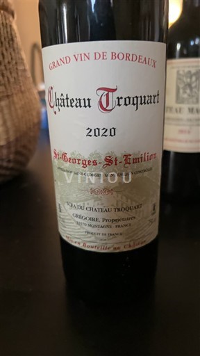 Bordeaux Saint-Georges-Saint-Émilion Château Troquart 2020