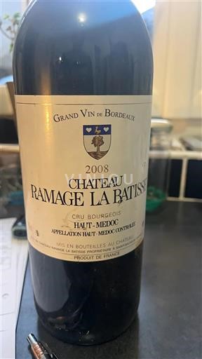 Bordeaux Haut-Médoc Château Ramage La Batisse 2008