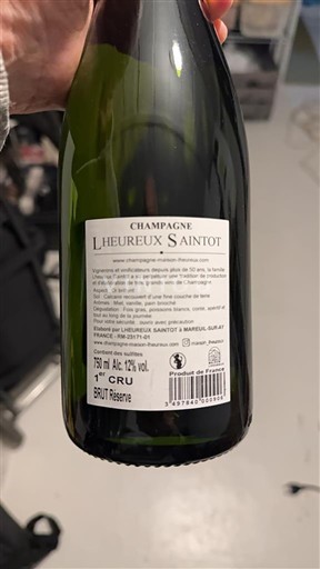 Champagne Champagner Premier Cru L'Heureux Saintot Brut Réserve Ohne Jahrgang