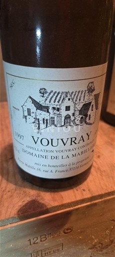 Údolí Loiry Vouvray Domaine La Mabillière 1997
