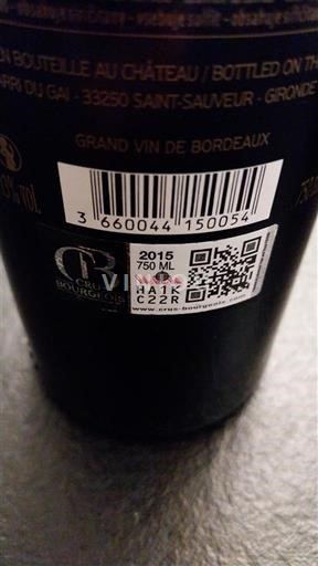 Bordeaux Château Bourguet 2015