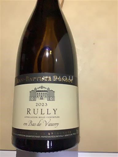 Burgundy Rully Jean-Baptiste Ponsot en Bas de Vauvry - Recoltant 2023