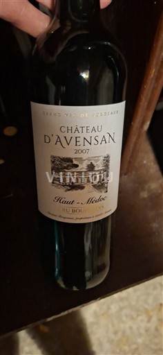 Bordeaux Haut-Médoc Château Avensan 2007