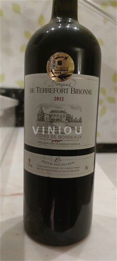 Bordeaux Côtes-de-Bordeaux Domaine Terrefort Bibonne 2012