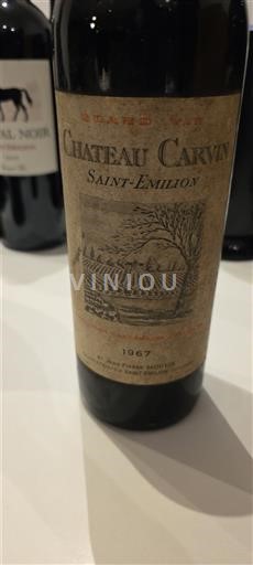 Bordeaux Saint-Émilion Château Carvin 1967