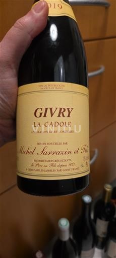 Vinos Rouge sec La Cadole Michel Sarrazin et Fils 2019 Francia Borgoña Givry AOC
