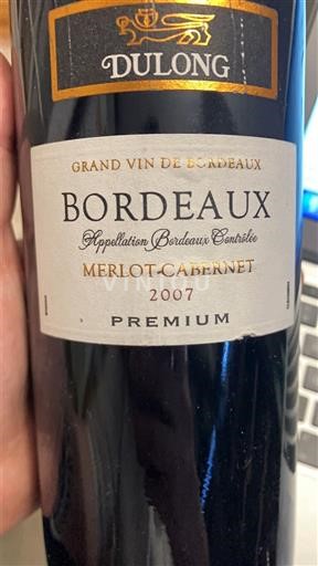 Bordeaux Dulong Merlot-Cabernet 2007