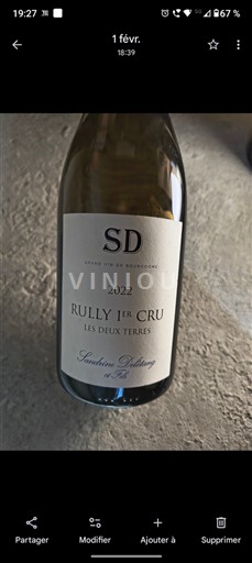 Burgundy Rully Premier Cru Sandrine Dilettrey Les Deux Terres 2022
