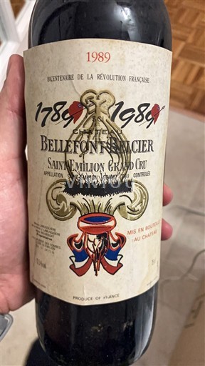 Бордо Сент-Емільйон Гран Крю Château Bellefont-Belcier 1989