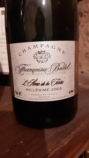 Champagne Champagner Françoise Bedel L'Âme de la Terre 2003