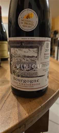 Viinit Rouge sec Mont Avril 2015 Ranska Burgundi Bourgogne Côte Chalonnaise AOC