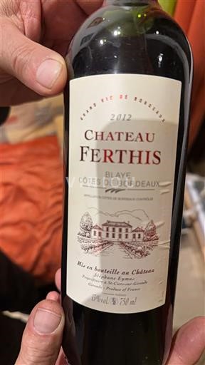 Bordeaux Blaye-Côtes-de-Bordeaux Château Ferthis 2012