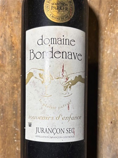 Sudoeste Jurançon Domaine Bordenave souvenirs d'enfance 2010