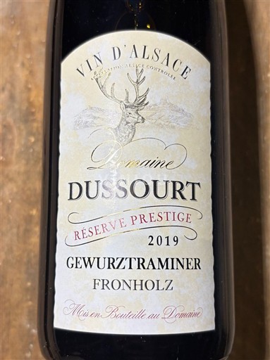 Rượu vang Blanc sec Réserve Prestige Fronholz Domaine Ssourt 2019 Pháp Alsace Vin de France
