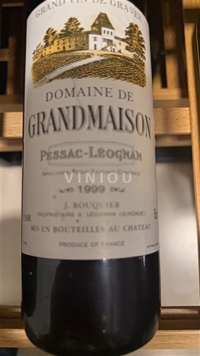 Bordeaux Pessac-Léognan Domaine Grandmaison 1999