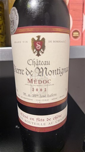 Burdeos Médoc Château Pierre de Montignac 2002
