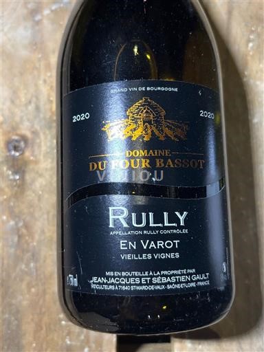 Burgundy Rully Domaine Four Bassot En Varot Vieilles Vignes 2020