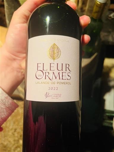 Bordeaux Lalande-de-Pomerol Fleur des Ormes 2022