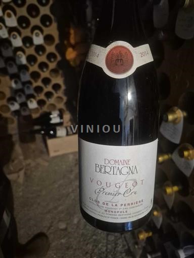Borgonha Vougeot Premier Cru Domaine Bertagna Clos de la Perrière Monopole 2014