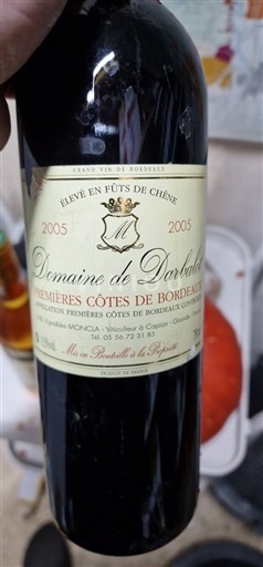 Bordeaux Premières-côtes-de-bordeaux Domaine Darbalet 2005