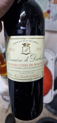 Bordeaux Premières-côtes-de-bordeaux Domaine Darbalot 2005