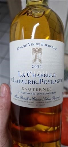 Бордо Сотерн Château Lafaurie-Peyraguey La Chapelle de Lafaurie-Peyraguey 2011