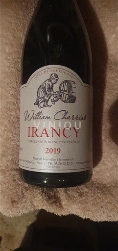 Vinhos Rouge sec William Charrio 2019 França Borgonha Irancy AOC