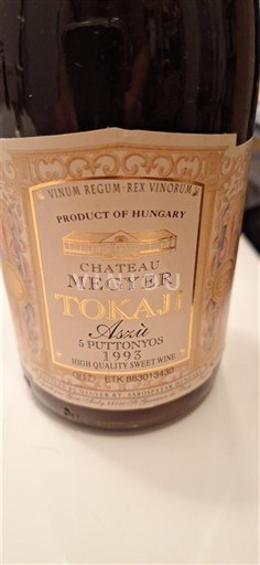 Tokaj Non specificato Château Megyer Aszú 5 Puttonyos 1993