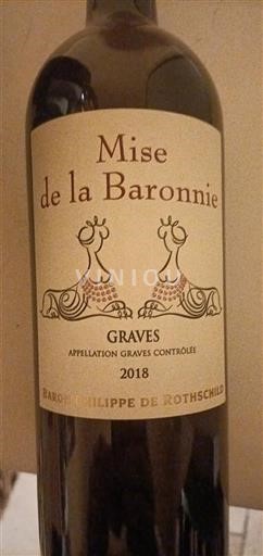 Bordeaux Graves Baron Philippe de Rothschild Mise de la Baronnerie 2018