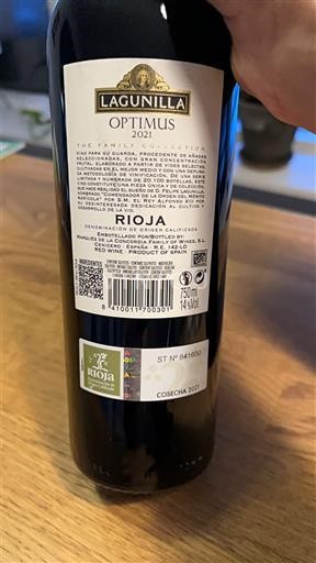 La Rioja Rioja Lagunilla Optimus 2021