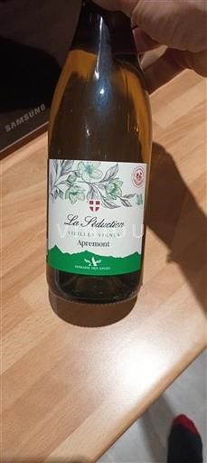 Wines Blanc sec La Séduction Vieilles Vignes Non millésimé France Savoie and Bugey Apremont AOC