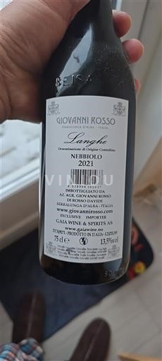 Piemonte Langhe Giovanni Rosso Nebbiolo 2021