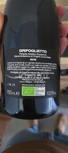 Víno Rouge sec Grifogletto 2018 Itálie Benátsko Nespecifikováno DOC